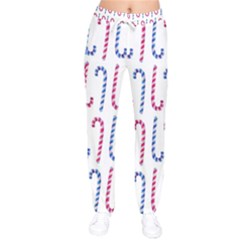 Christmas Candy Women Velvet Drawstring Pants by SychEva