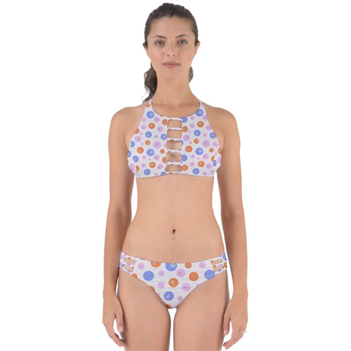 Colorful Balls Perfectly Cut Out Bikini Set