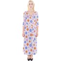 Colorful Balls Quarter Sleeve Wrap Maxi Dress View1