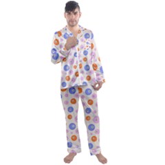 Colorful Balls Men s Long Sleeve Satin Pajamas Set by SychEva