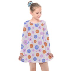 Colorful Balls Kids  Long Sleeve Dress by SychEva