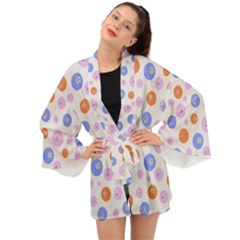 Colorful Balls Long Sleeve Kimono by SychEva