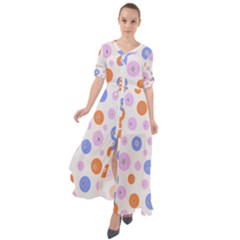 Colorful Balls Waist Tie Boho Maxi Dress by SychEva