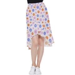 Colorful Balls Frill Hi Low Chiffon Skirt by SychEva