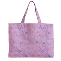 Multicolored Circles On A Pink Background Zipper Mini Tote Bag by SychEva