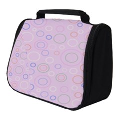 Multicolored Circles On A Pink Background Full Print Travel Pouch (small) by SychEva