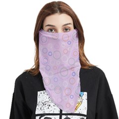 Multicolored Circles On A Pink Background Face Covering Bandana (triangle) by SychEva