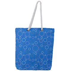 Circles Full Print Rope Handle Tote (large) by SychEva