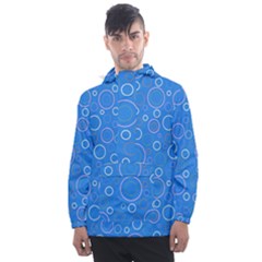 Circles Men s Front Pocket Pullover Windbreaker by SychEva