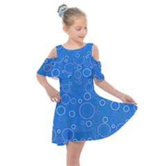 Circles Kids  Shoulder Cutout Chiffon Dress by SychEva