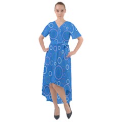 Circles Front Wrap High Low Dress by SychEva