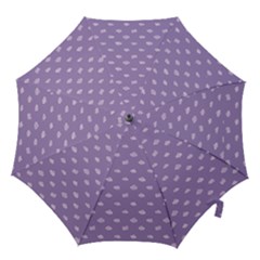 Pink Clouds On Purple Background Hook Handle Umbrellas (medium) by SychEva