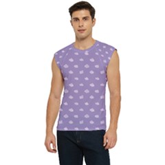 Pink Clouds On Purple Background Men s Raglan Cap Sleeve Tee