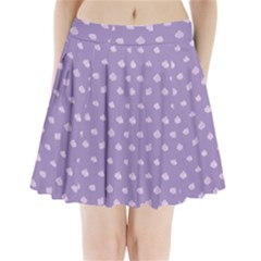 Pink Clouds On Purple Background Pleated Mini Skirt by SychEva