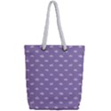 Pink Clouds On Purple Background Full Print Rope Handle Tote (Small) View2