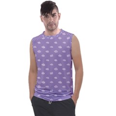 Pink Clouds On Purple Background Men s Regular Tank Top by SychEva