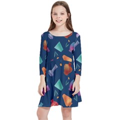 Jugs And Vases Kids  Quarter Sleeve Skater Dress by SychEva