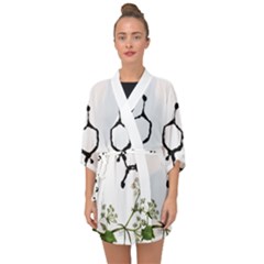 Chirality Half Sleeve Chiffon Kimono by Limerence