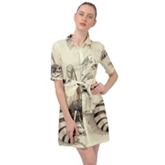 Bees Belted Shirt Dress by Limerence