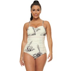 Bees Retro Full Coverage Swimsuit