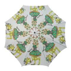 Gold Clown Golf Umbrellas by Limerence