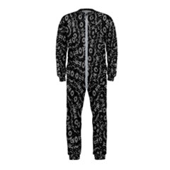 Black And White Modern Intricate Ornate Pattern Onepiece Jumpsuit (kids) by dflcprintsclothing