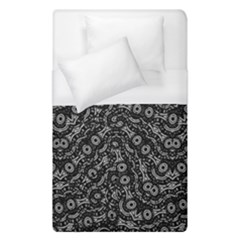 Black And White Modern Intricate Ornate Pattern Duvet Cover (single Size) by dflcprintsclothing