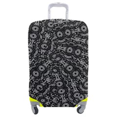 Black And White Modern Intricate Ornate Pattern Luggage Cover (medium) by dflcprintsclothing