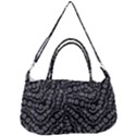 Black And White Modern Intricate Ornate Pattern Removal Strap Handbag View2