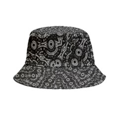 Black And White Modern Intricate Ornate Pattern Inside Out Bucket Hat