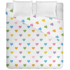 Small Multicolored Hearts Duvet Cover Double Side (california King Size) by SychEva