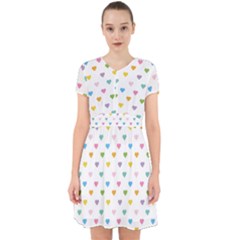 Small Multicolored Hearts Adorable In Chiffon Dress by SychEva