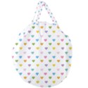 Small Multicolored Hearts Giant Round Zipper Tote View1