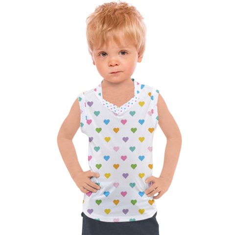 Small Multicolored Hearts Kids  Sport Tank Top by SychEva