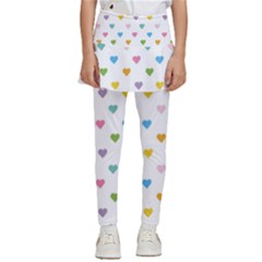 Small Multicolored Hearts Kids  Skirted Pants by SychEva