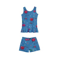 Red Cherries Athletes Kids  Boyleg Swimsuit by SychEva