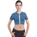 Red Cherries Athletes Short Sleeve Cropped Jacket View1