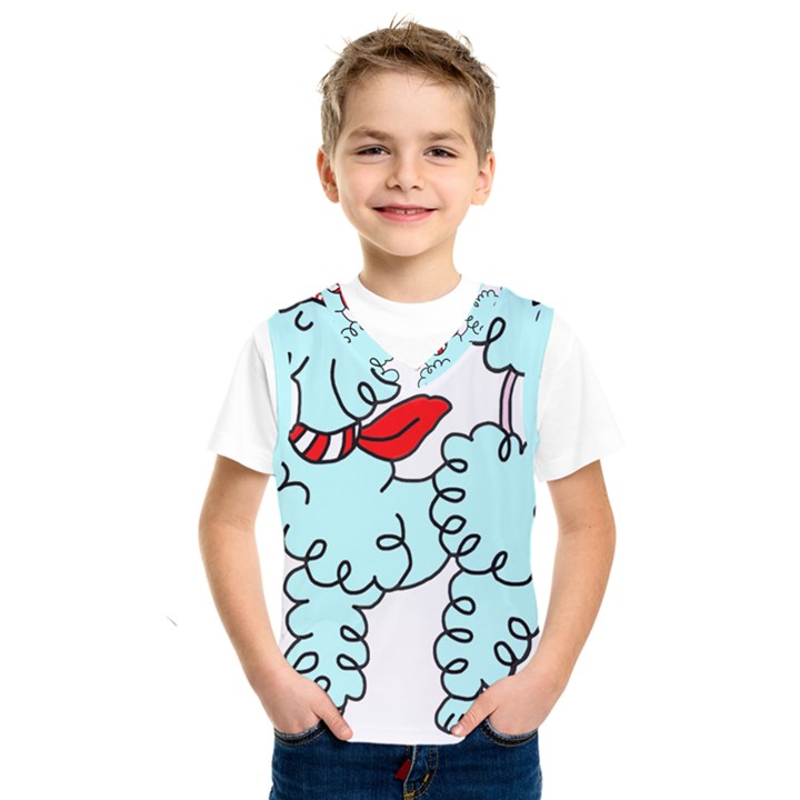 Doodle Poodle  Kids  Basketball Tank Top