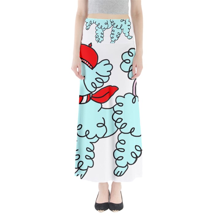 Doodle Poodle  Full Length Maxi Skirt