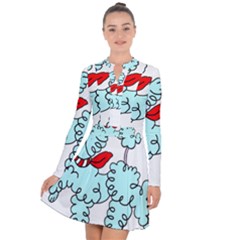 Doodle Poodle  Long Sleeve Panel Dress by IIPhotographyAndDesigns