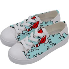 Doodle Poodle  Kids  Low Top Canvas Sneakers by IIPhotographyAndDesigns