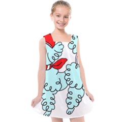 Doodle Poodle  Kids  Cross Back Dress by IIPhotographyAndDesigns