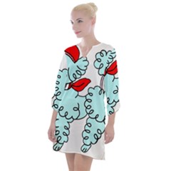 Doodle Poodle  Open Neck Shift Dress by IIPhotographyAndDesigns