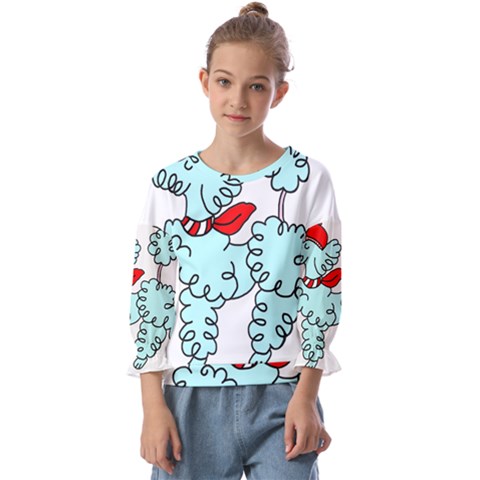 Doodle Poodle  Kids  Cuff Sleeve Top by IIPhotographyAndDesigns