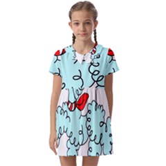 Doodle Poodle  Kids  Asymmetric Collar Dress