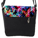 Neon Floral Flap Closure Messenger Bag (S) View1