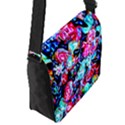 Neon Floral Flap Closure Messenger Bag (S) View2