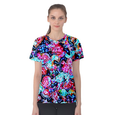 Neon Floral Women s Cotton Tee by 3cl3ctix