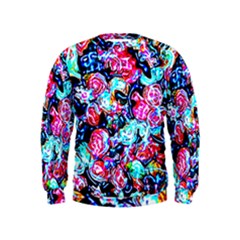 Neon Floral Kids  Sweatshirt