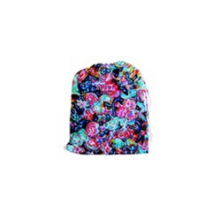 Neon Floral Drawstring Pouch (xs) by 3cl3ctix